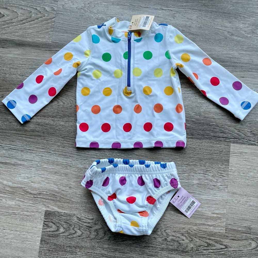 Primary Rash Guard & Swim Diaper 3-6 mo NEW WITH TAGS
